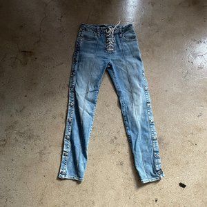 unravel project lace up jeans